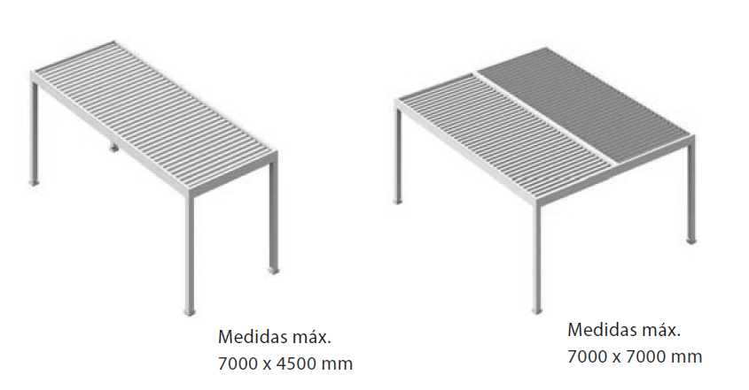 medidas de pérgolas