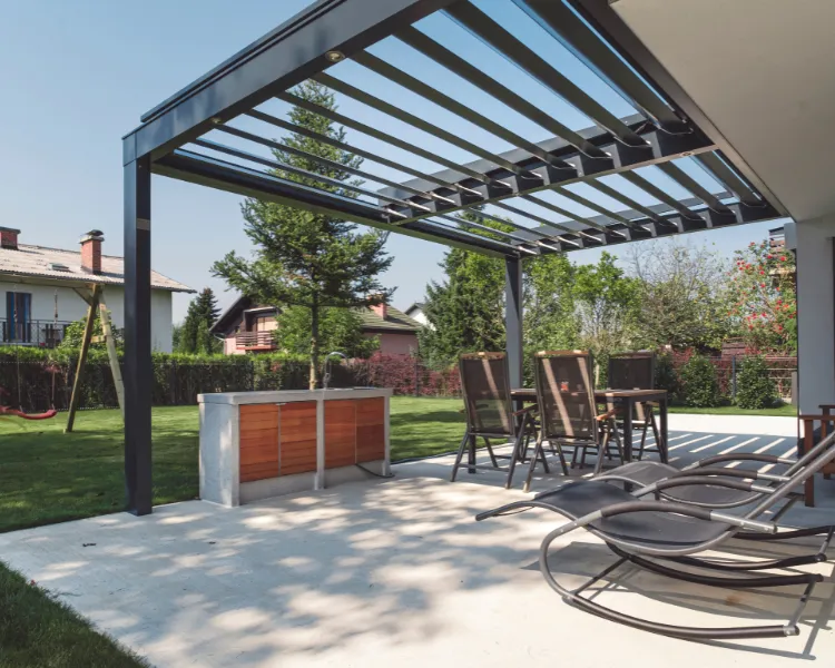 Jardín pérgola bioclimática